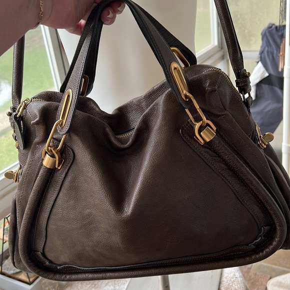 Chloe Handbags - CHLOE LARGE PARATY brown leather hobo